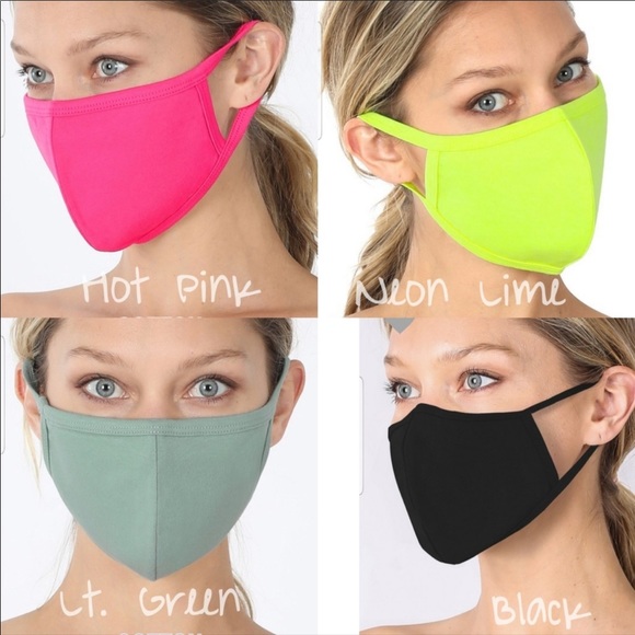 Made In USA Black Face Mask Cotton Reusable (1) - Picture 3 of 5